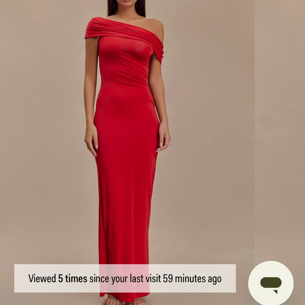 Meshki One Shoulder Red Dress